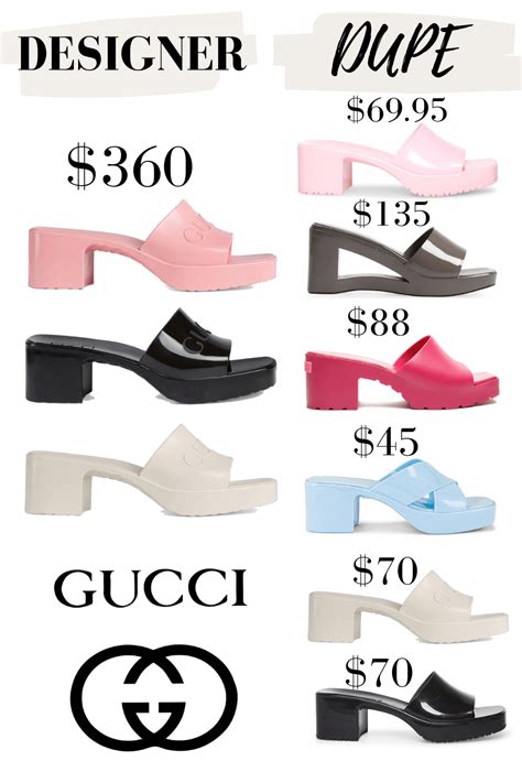 gucci rubber sandal dupe